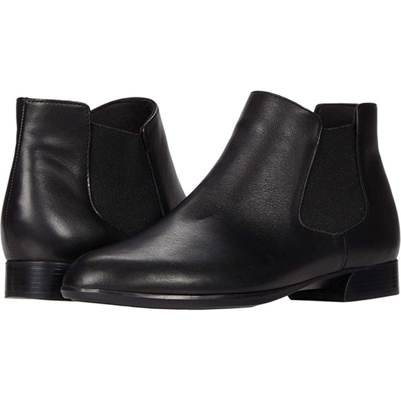 Munro Cate Black Leather Ankle Boots Booties Sz 9.5 - Picture 2 of 13